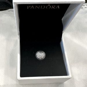 Beautiful Pandora Charm with CZ Heart